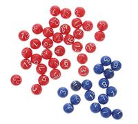 FIXOSHEE 49pcs Dual Color Engraved Plastic Raffle Game Balls with Clear Numbers Fall Resistant Bingo Balls for Party Draws Tabletop Lottery and Group Games