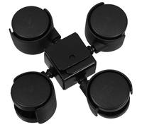 FIXOSHEE 4Pcs 1.5-Inch Universal Small Caster Wheels with U Clamp Bracket for Office Chair Furniture, Mini Furniture Castor Wheels for Desk and Home Use