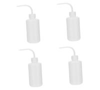 FIXOSHEE 4pcs 250ml Elbow Drop Bottles Squeeze Bottles with Scale for Eyelash Extension Cleaning Eye Washing Tool Distilled Water Salt Solution Rinse