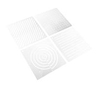 FIXOSHEE 4Pcs Acrylic Sashiko Embroidery Stencils Set, Geometric Quilting Templates 8X4 Inches, Sewing Accessories for Hand Quilting and Embroidery Tracing