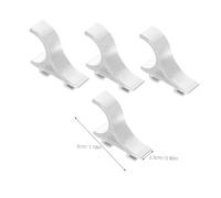 FIXOSHEE 4pcs Aluminum Alloy Freezer Shelf Clips Metal Refrigerator Support Clamps No Drill Installation Cooler Shelf Hooks for Home Fridge Organization