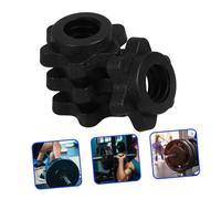 FIXOSHEE 4pcs Barbell Self-locking Nuts Anti-skid Dumbbell Locking Accessories Plastic Hex Nuts for Weightlifting Equipment Easy to Install and Remove for Home Fitness