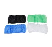 FIXOSHEE 4pcs Bird Cage Cover with Elastic Band Mesh Protective Net for Small to Parakeet Cockatiel Canary Birdcages Black White Blue Green