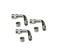 FIXOSHEE 4Pcs Brass Tyre Valve Stem Extension Adapters for Car Truck Motorcycle Metal Air Tire Valve Connectors with Easy Installation and Reliable Sealing