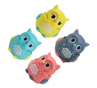 FIXOSHEE 4pcs Cartoon Owl Press-driven Sliding Car for Creative Animal Shape Playset for Boys and Educational and Interactive Birthday