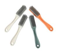 FIXOSHEE 4pcs Cleaning Brush Long-handled for Shoes Clothes Washing Clothing Cleaning Tool Bristles for Laundry Hangable for Easy Storage and Use in Washer Random Color