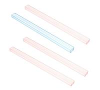 FIXOSHEE 4pcs Clear Acrylic U-shaped Mahjong Tile Rack and Pusher Mini Travel Transparent Holder for Mahjong and Card Games Portable Game Accessory for Seniors and Travel