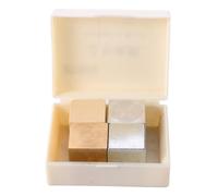 FIXOSHEE 4pcs Density Blocks Aluminum Iron Metal Cubes for Physics Science Experiments Educational Kit for School Learning and Home Use