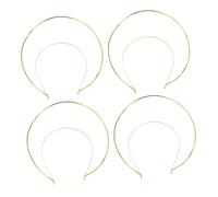 FIXOSHEE 4pcs DIY Crown Hair Hoops Lightweight Chic Female Headdress for Beauty Pageants Parties and Engagements Iron Multi-purpose Hair Accessories