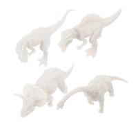 FIXOSHEE 4Pcs DIY Dinosaur Model for Ages Hand-painted Realistic Figures Including Brachiosaurus Triceratops Educational Party Favors and Stocking Stuffers
