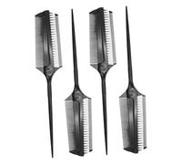 FIXOSHEE 4pcs Dual-sided Hair Dye Brush Set with Short Bristles Heat-resistant Teasing and Coloring Applicator for Salon and Home Use Versatile Hairbrush for Women and Fine Hair Styling