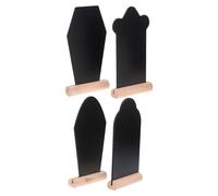 FIXOSHEE 4Pcs Easter Tombstone Blackboard Decor with Base, Double-Sided Coffin Writing Boards for Holiday Message Display, Easter Note Boards for Seasonal Decoration