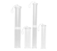 FIXOSHEE 4pcs Extendable Clear Plastic Artist Storage Tube with Spiral Structure for Efficient Organization Portable Paint Brush Holder Container for Watercolor Pens and Drawing Tools