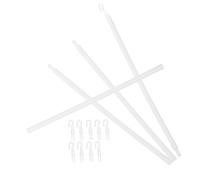 FIXOSHEE 4pcs Extended Curtain Pull Rods PP Plastic Vertical Blind Wands Easy to Clean and Maintain Replacement Accessories for Home Window Drapery with Simple Quick Installation