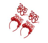 FIXOSHEE 4pcs Festive Decorative Headband Glitter Year Headwear Party Decoration Headband Happy Year Eve Glasses and Halloween Eyeglasses