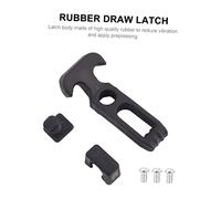 FIXOSHEE 4pcs Flexible Rubber T Handle Draw Latches for Toolboxes Cooler Parts Vibration Absorbing Corrosion Resistant Toolbox Buckles with Indented Keeper