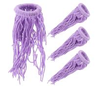 FIXOSHEE 4Pcs Floating Spawning Mop for Aquarium Fish Breeding Violet Fish Egg Collector with Simulated Seaweed for Aquatic Hatchery and Fry Protection