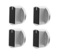 FIXOSHEE 4pcs Gas Stove Control Knobs Replacement Burner Knob Set Metal Rotary Switch for Kitchen Cooktop Accessories