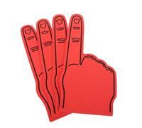 FIXOSHEE 4pcs Giant Foam Fingers Red Eva Sports Foam Hands for Cheering Football Baseball Basketball Party Favors Cheerleading Props for Outdoor Game Events