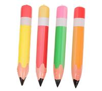 FIXOSHEE 4pcs Giant Inflatable Pencils PVC Back to School Classroom Decorations Photo Props with Yellow Orange Green Red for Educational Events