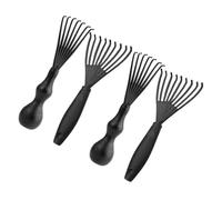 FIXOSHEE 4pcs Hair Brush Cleaner Tool Set Airbag Comb Scalp Cleaning Rake for Home Use Black Portable Hairbrush Removal Accessories