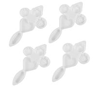 FIXOSHEE 4pcs Hand Press Pastry Molds for Moon Cake Baking Reusable Traditional Dessert Pressing Tool with Decorative Patterns Smooth Surface Chinese Pudding Mold for Festive Celebrations