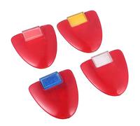 FIXOSHEE 4pcs Heart Shape Tailor Chalk with Ergonomic Plastic Case Temporary Sewing Marking Powder for Fabric Easy Water Removal White Red Blue Yellow for Dressmaking and Crafting