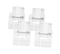 FIXOSHEE 4Pcs Low Shank Transparent Presser Foot for Domestic Sewing Machines Lightweight Plastic Replacement Feet for Quilting Patchwork and Embroidery