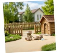 FIXOSHEE 4Pcs Mini Resin Otter Figurines Small Landscape Ornaments Craft Decorations for Fairy Garden Aquarium Terrarium Cake DIY