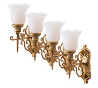 FIXOSHEE 4pcs Miniature Wall Lamps for Sand Table Decoration Compact Mini House Accessories with Realistic Details and Safe for Warm White Light Architectural Model Ornaments