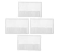 FIXOSHEE 4pcs Nail Drill Bit Storage Box Portable Manicure Tool Organizer Case with 20 Holes Dustproof Nail Grinding Head Holder for Home and Travel Use