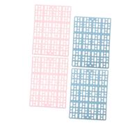FIXOSHEE 4pcs Non-slip Rabbit Cage Mats Small Animal Floor Pads with Breathable Design for Bunny and Guinea Pig Hutch Accessories Soft Comfortable Pet Foot Pads in Pink and Sky Blue