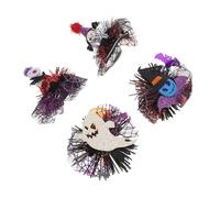 FIXOSHEE 4pcs Pet Hairpin Halloween Dog Costume Accessory Spider Web Pet Costume Horror Hair Accessories Spiderweb Hair Clip Cat Spider Web