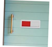 FIXOSHEE 4Pcs Privacy Slide Door Sign for Office Meeting Rooms Restroom Vacant Occupied Indicator with Strong Adhesive Practical White Status Switcher for Door Use