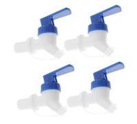 FIXOSHEE 4pcs Replacement Water Dispenser Tap for Kettle Plastic Water Spigot with Dust Cover Easy Install Beverage Bottle Faucet for Pouring and Sealing