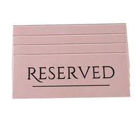 FIXOSHEE 4pcs Rose Gold Acrylic Reserved Seating Signs Elegant Table Tents for Wedding Restaurant Event Dining Family Guest Reservations
