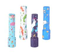 FIXOSHEE 4pcs Rotating Kaleidoscope Educational for Small Lightweight Visual Learning with Cartoon Design Creative Fun for Boys and Random Style