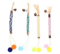 FIXOSHEE 4pcs Silvervine Cat Chew Sticks Natural Molar Grinding for Indoor Cats Kitten Interactive Teaser Sticks Durable Lightweight Fruit Silvervine Pet Play