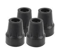 FIXOSHEE 4pcs Skid Rubber Cane Tips for Walking Stick Replacement Wear Resistant Ferrules with Easy Installation for Metal and Wooden Poles Suitable for Hiking Trekking Sticks