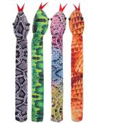 FIXOSHEE 4Pcs Snake Slap Bracelets for Soft Cloth Animal Wristbands Jungle Party Favor Prank Comfortable Skin-friendly Wrist Slap Bands for Birthday and Shower gifts for for for for for for