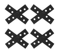 FIXOSHEE 4PCS Stainless Steel Hidden Pivot Door Hinges with 360° Rotation, Concealed Invisible Pivot Hardware for Wood Cabinets and Small Doors, Black Center Shaft