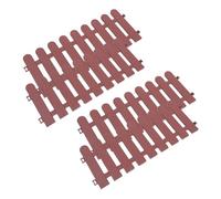 FIXOSHEE 4pcs Tortoise Enclosure Garden Fence Set, Outdoor Mini Backyard Fence for Pet Playpen, 50x20cm Coffee Color, Decorative Lawn Barrier for Safe Turtle Habitat and Grazing Area