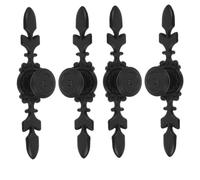 FIXOSHEE 4pcs Vintage Cabinet Handles Aluminum Alloy Kitchen Hardware Pulls Single Hole Unique Knobs for Drawers Doors Dressers Sturdy Smooth Finish Modern Minimalist Design