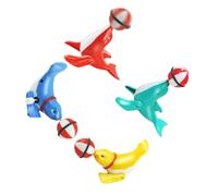 FIXOSHEE 4pcs Wind-up Seal for Lifelike Clockwork Animal Models Moving Decorative Props for Parties and Early Learning Coordination Random Color