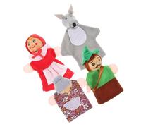 FIXOSHEE 4pcs Wooden Animal Finger Puppets for Cute Cartoon Educational Storytelling Lightweight Safe Material Hand Puppets for Creative Play and Learning