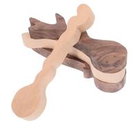 FIXOSHEE 4pcs Wooden Spoon Carving Blanks Kit for Handicraft Enthusiasts and Beginners, Black Walnut and Beech Wood Unfinished DIY Craft Spoon Blanks for Woodcarving Hobby