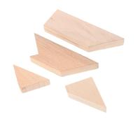 FIXOSHEE 4Pcs Wooden T Shape Puzzle for Brain Teaser Fine Craftsmanship Educational Logic Game for Early Stem Learning Cognitive Development Spatial Awareness and Motor Skills Practice