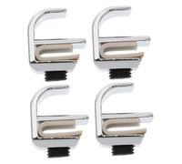 FIXOSHEE 4pcs Zinc Alloy Glass Door Handles No Drilling Clamp Pulls for Frameless Shower and Cabinet Doors Stable Non-Slip Design Easy Installation