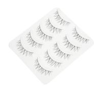 FIXOSHEE 5 Pairs Dense Vivid Fake Eyelashes with Transparent Band Natural Look Decorative Lashes for Women Daily Makeup and Party Use Easy to Apply Comfortable Wear