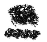FIXOSHEE 5 Pcs Halloween Tinsel Garland Shiny Metallic Ghost Streamer for Indoor Outdoor Party Decorations Lightweight Flexible Hanging Ornaments for Home Schools Offices
